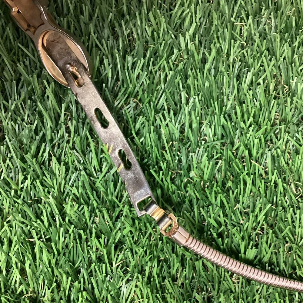 Vintage Gold Thing Belt w/ Hook Buckle S 27